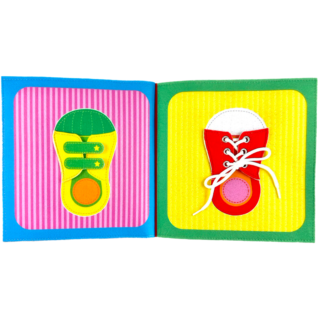 หนังสือผ้าฝึกแต่งตัว 6 แบบ ฝึกการแต่งกาย ของเล่นเสริมพัฒนาการ ,ของเล่นเสริมทักษะ,ของเล่นเด็ก, สื่อการสอนอนุบาล