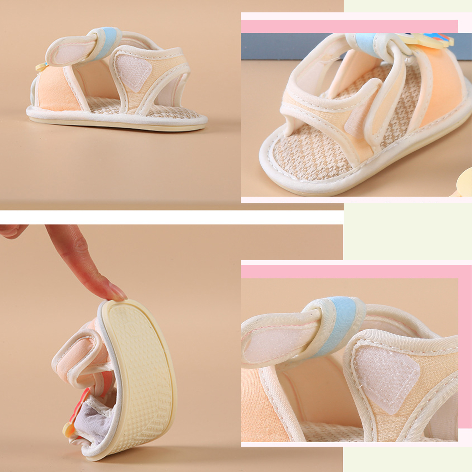 รองเท้าเด็กอ่อน Set-3 รุ่น หมวกหมี สำหรับเด็กอายุ 0-1 ปี มีให้เลือก3ขนาด น้ำหนักเบา ไม่กัดเท้า ดีไซน์สวยงาม