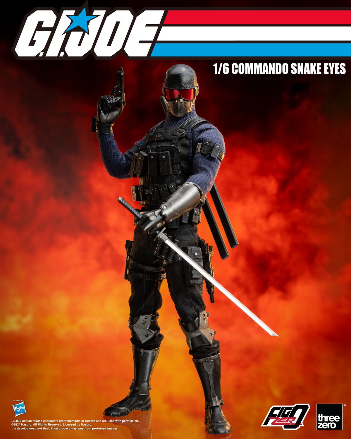 [สั่งจอง] Threezero 3Z05500W0 1/6 : G.I. Joe FigZero - Commando Snake Eyes