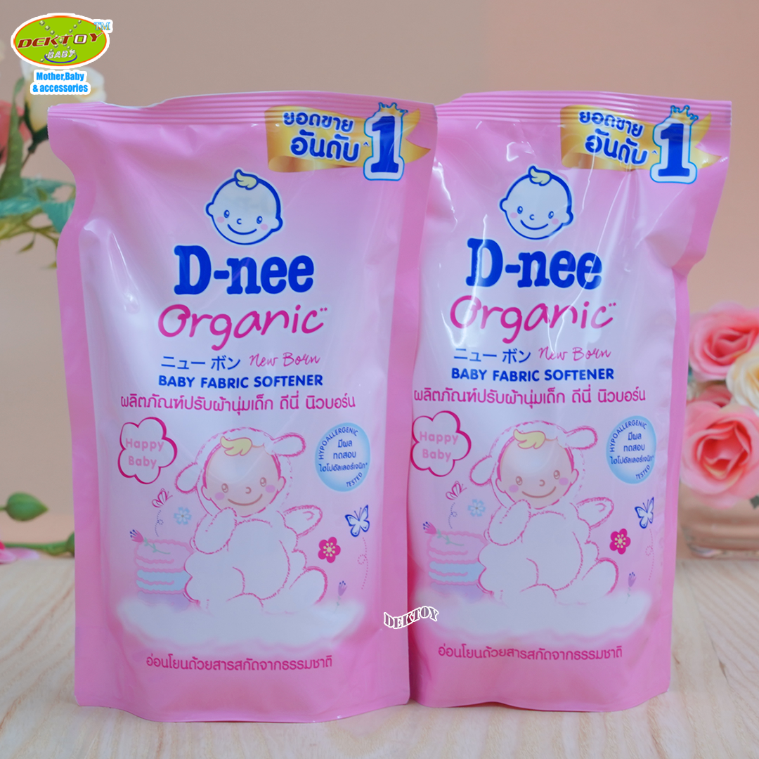 Dnee ดีนี่ น้ำยาปรับผ้านุ่มเด็กดีนี่ กลิ่น Happy Baby 550 มล. สีชมพู