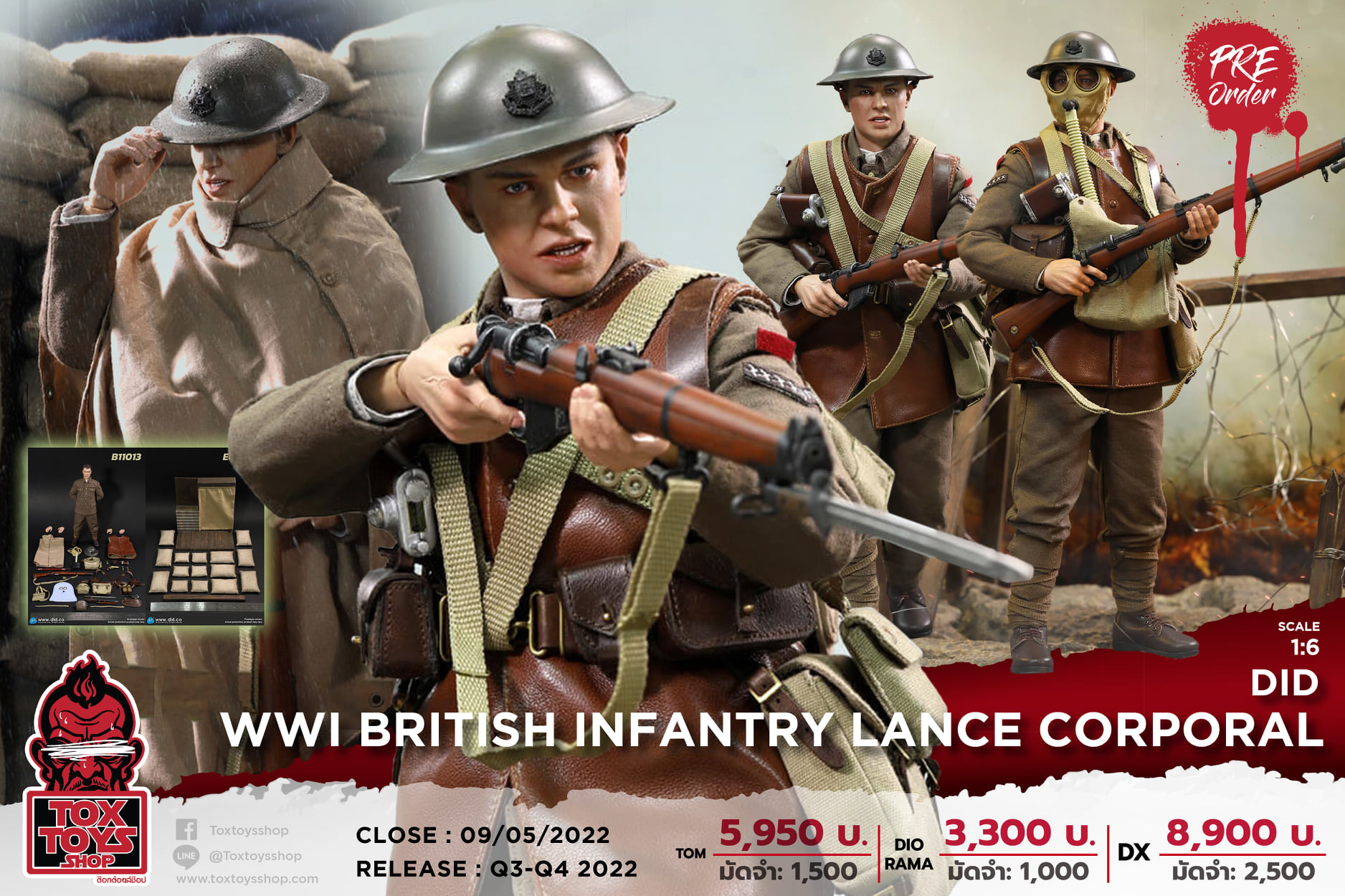 [สั่งจอง] DID 1/6 : WWI British Infantry Lance Corporal - Tom