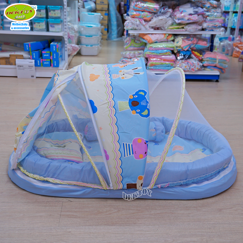 ที่นอนเด็ก+มุ้งครอบ มุ้ง เบาะที่นอน เเละขอบกั้น