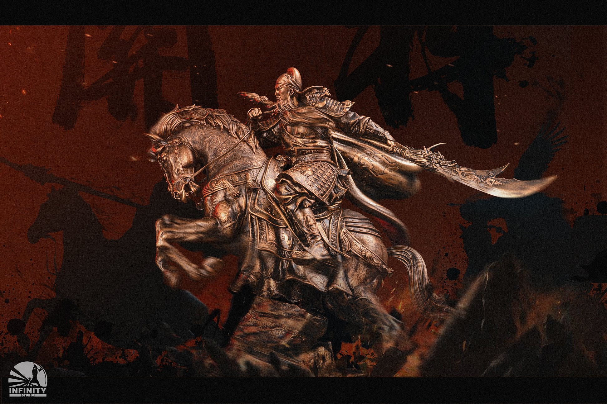 [สั่งจอง]Infinity Studio 1/7 : Three Kingdoms General - Guan Yu Bronze Version