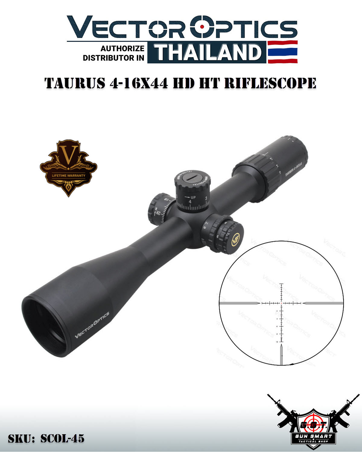 TAURUS 4-16X44 HD HT RIFLESCOPE