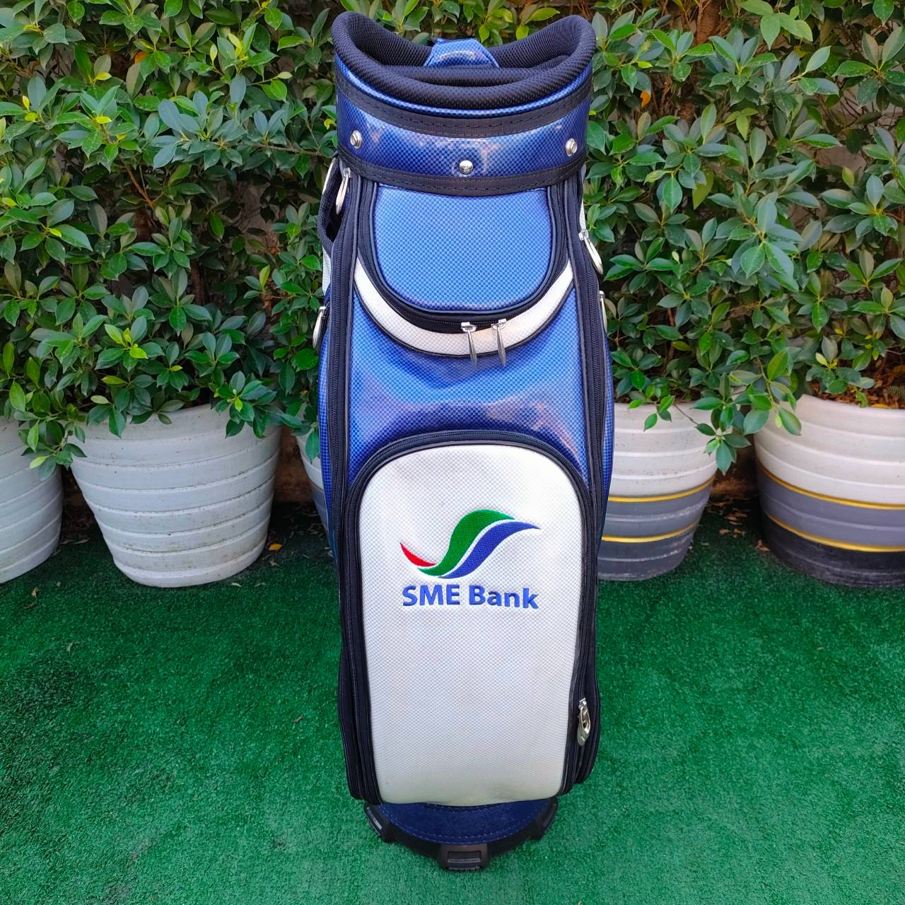 ถุงกอล์ฟ SME BANK หนังเเก้ว มือสอง ถุง TOUR ใบใหญ่ หนังสวยครับ