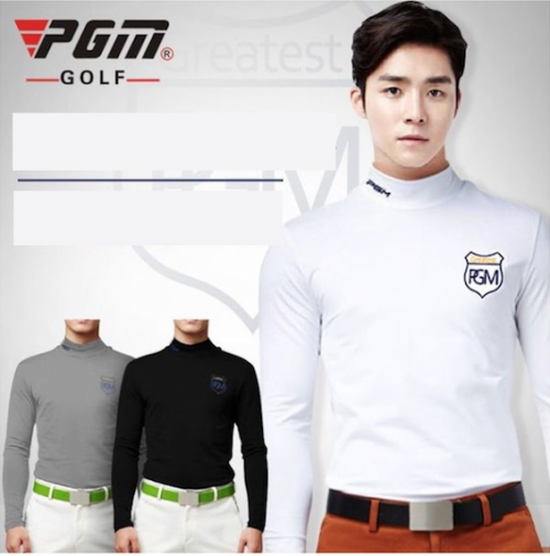 PGM YF034 Long Sleeve Men's Golf Shirt เสื้อกอล์ฟผู้ชายแขนยาวคอเต่า PGM YF034 เนื้อผ้าดี เย็นสบาย ไม่ร้อน ( 1 pcs. )