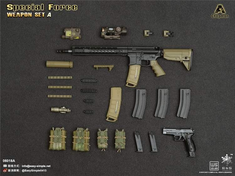 [สั่งจอง] Easy&Simple 1/6 06018A/B/C Special Force Weapon Set A Easy&Simple 1/6 06019A/B/C Doom’s Day Kit C