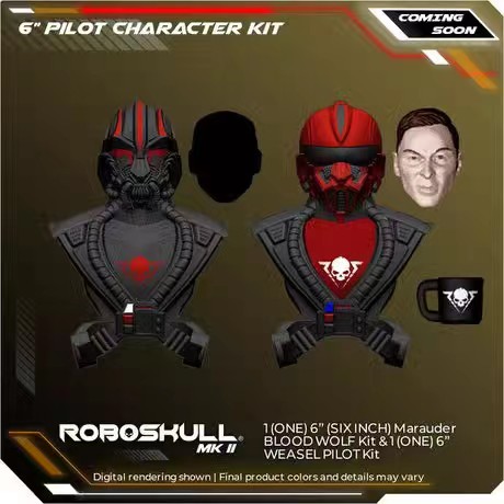 [สั่งจอง]ROBOSKULL MKII & 4" BLOOD WOLF PILOT