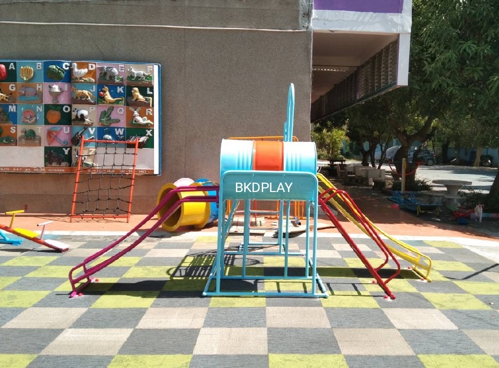 เครื่องเล่นสนามชุดรวมD ประกอบด้วยสไลเดอร์ปีนป่ายแป้นบาสและถังลอด, เครื่องเล่นสนามกลางแจ้ง , เครื่องเล่นสนามเหล็ก, ของเล่น, OutdoorPlayground,สนามเด็กเล่น,เครื่องเล่นงบสพฐ.ประชารัฐ ราคาโรงงาน