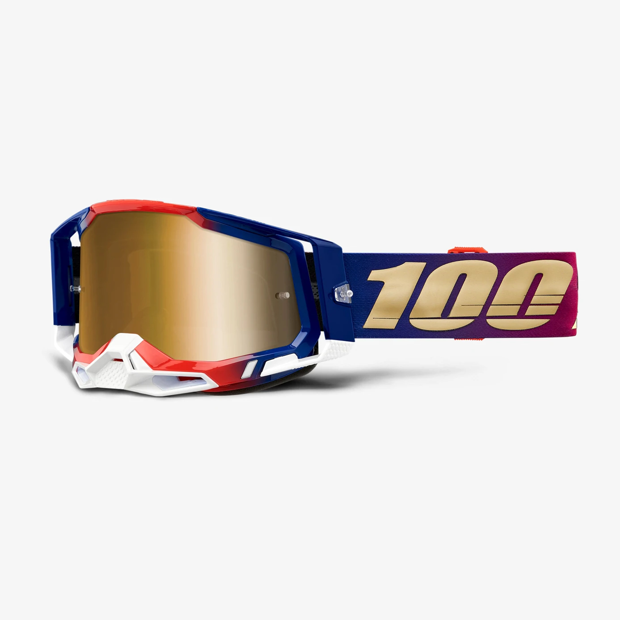 แว่น 100% Racecraft2 Goggle - United True Gold Lens / Clear Lens