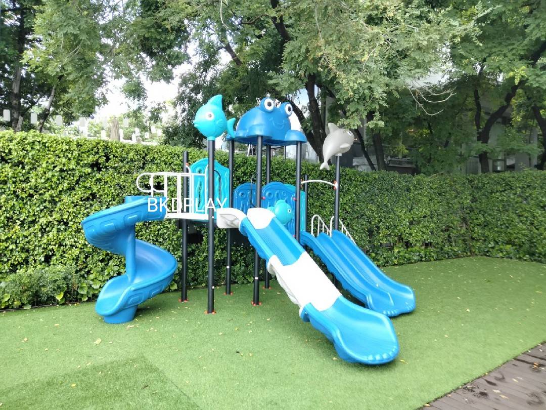 เครื่องเล่นสนามกลางแจ้ง ชุดเจ้าปลาพร้อมเพื่อน,สไลเดอร์ใหญ่,ครุภัณฑ์สนามเด็กเล่น,งบ.สพฐ,โครงการโรงเรียนประชารัฐ, เครื่องเล่นสนามระดับก่อนประถมศึกษา, งบประมาณ80,000 playground,สไลเดอร์,เครื่องเล่นสนาม, สนามเด็กเล่น