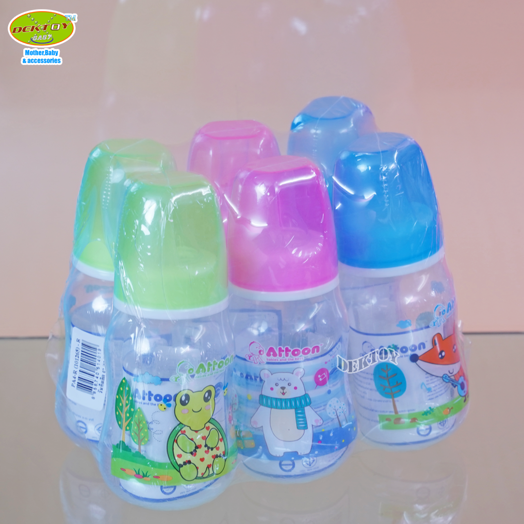 Attoon แอทตูนขวดนมราคาถูก สำหรับเด็กแรกเกิด4ออนซ์แพ็ค6ขวด