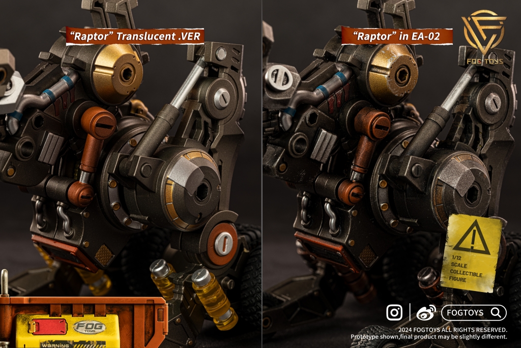 [สั่งจอง] FOGTOYS 1/12 : Moveable Vehicle “Raptor” Translucent .VER（02RT）