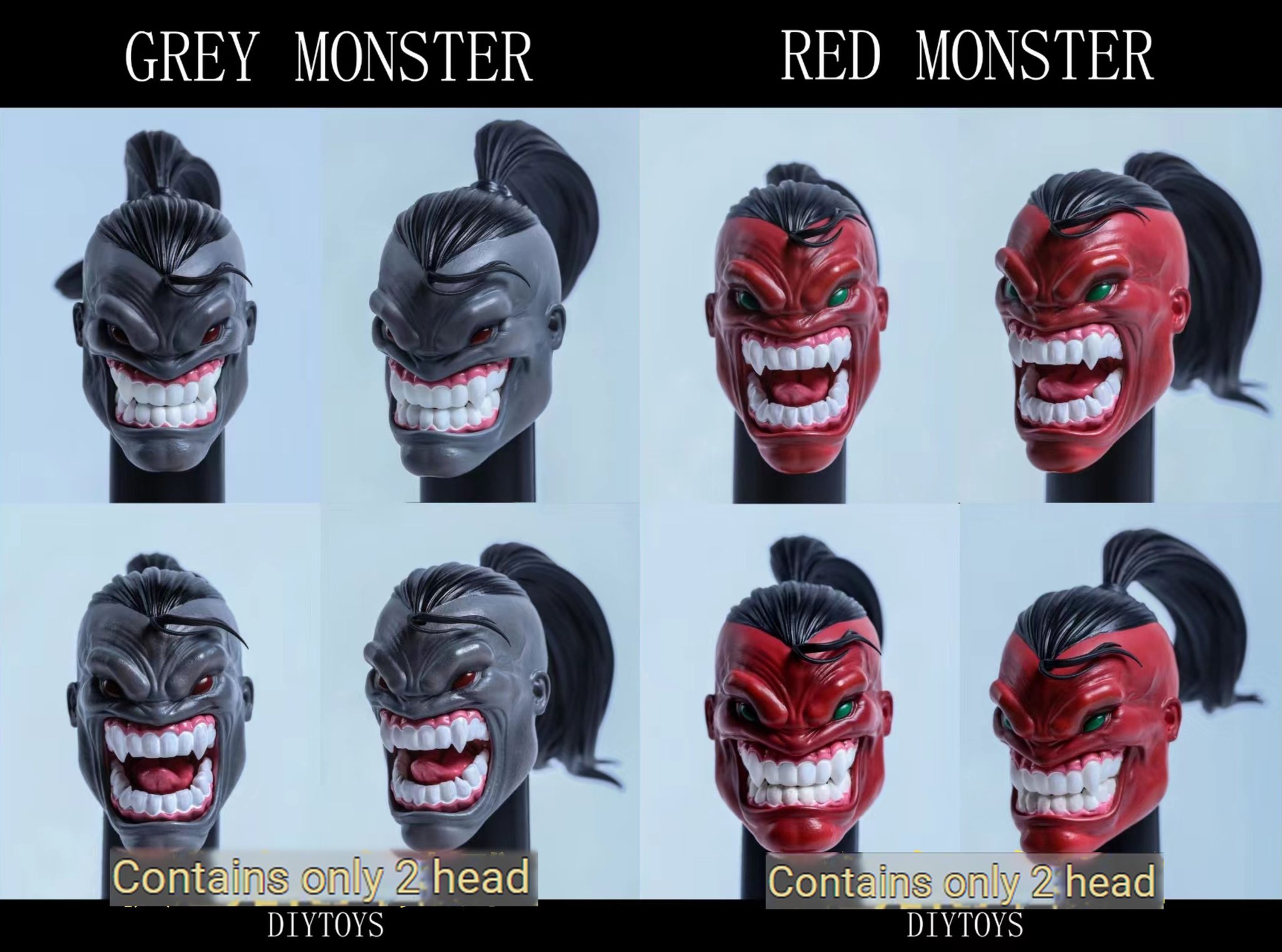 [สั่งจอง] DITtoys 1/12 : Devil Custom Head (เฉพาะหัว2แบบ)