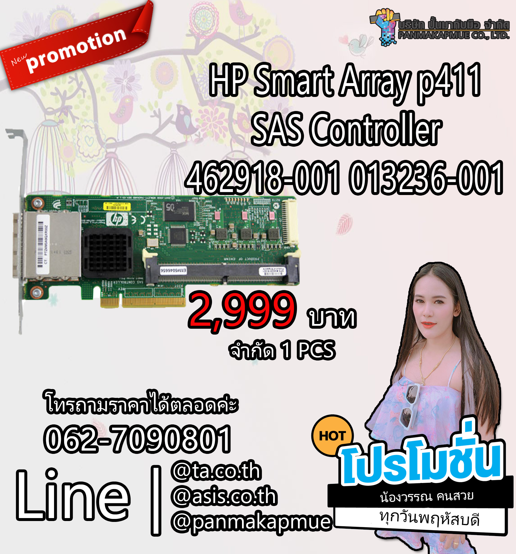 HP Smart Array p411 SAS Controller 462918-001 013236-001