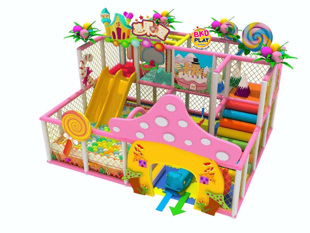 บ้านบอลเด็ก ชุด บ้านแคนดี้ บ่อบอลพร้อมสไลเดอร์และของเล่นมากมาย นุ่มนิ่ม softplay สวนสนุก เครื่องเล่นสนามในร่ม indoorplayground รับสั่งทำบ้านบอลตามธีมสีและขนาดตามพื้นที่ได้ pre order 30-45 วัน