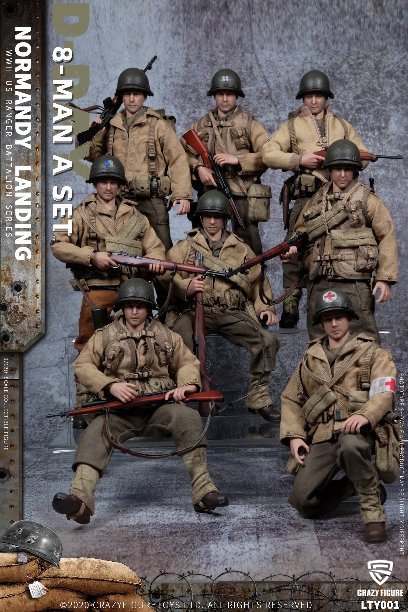 [สั่งจอง] Crazy Figure LTY001 1/12 : WWII U.S. Army On D-Day Deluxe Edition