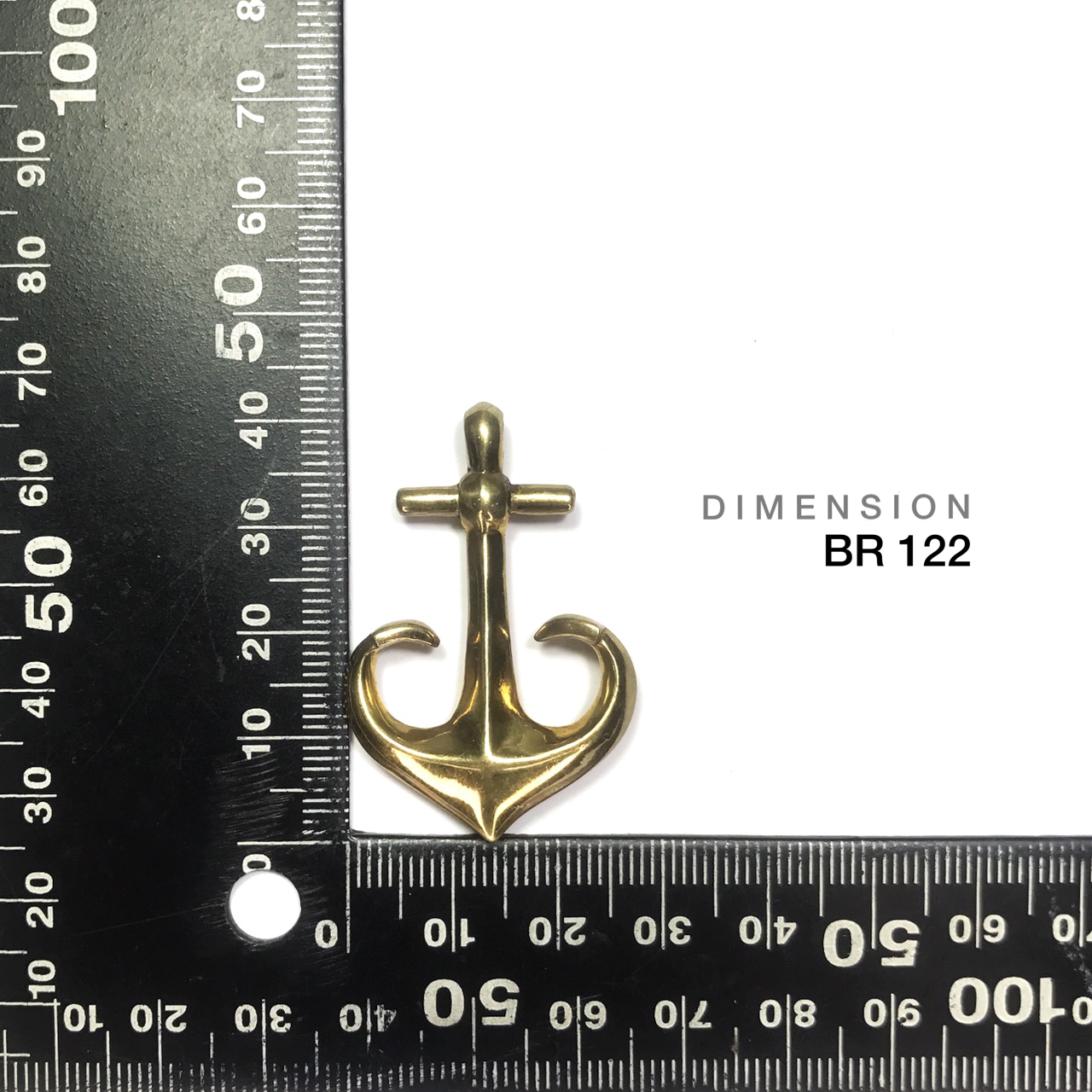 BR122 จี้เครือ่งประดับ ลายสมอเรือ วัสดุทองเหลืองแท้ เครือ่งประดับทองเหลือง **ราคาต่อชิ้น** leatherbrass