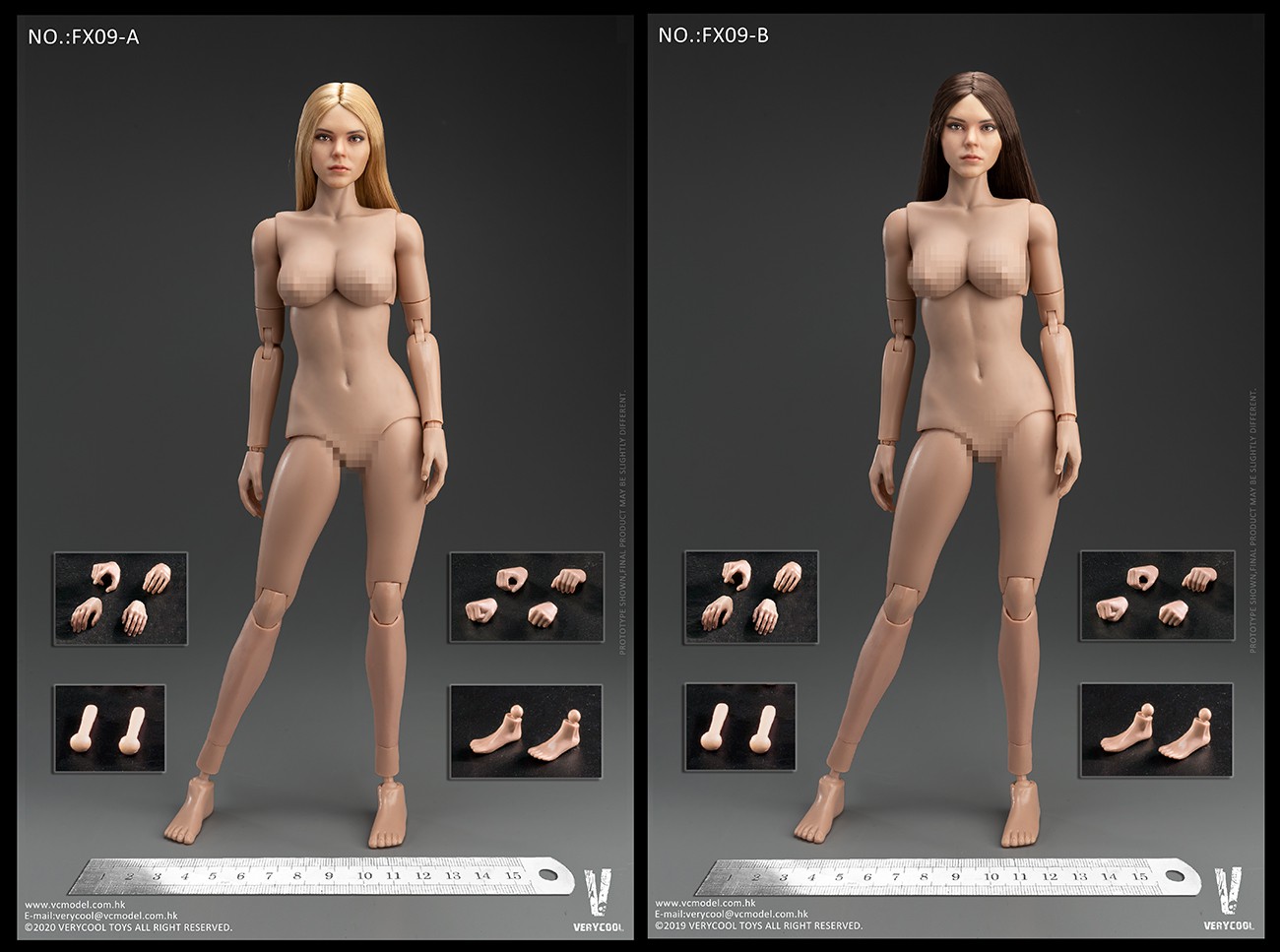 [สั่งจอง] VERYCOOL FX09 A&B 1/6 Western Beauty Head Sculpt + VC 3.0 Female Body Set