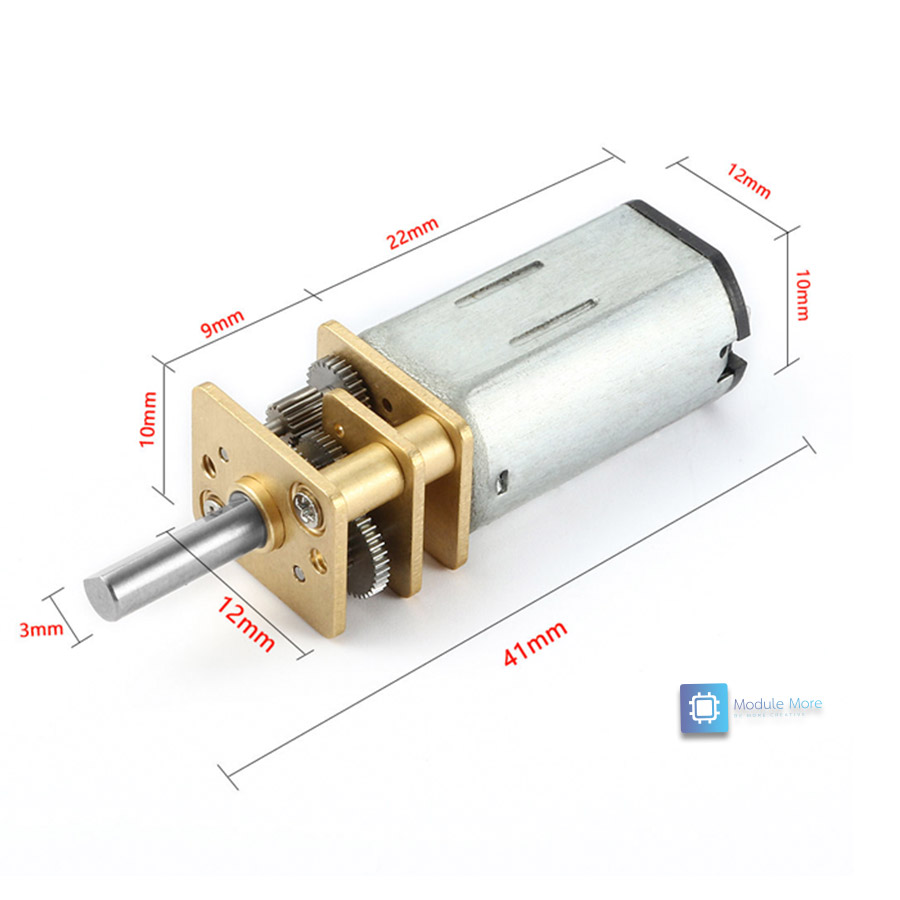 มอเตอร์เกียร์ N30 Geared DC Motor N30 3-12V