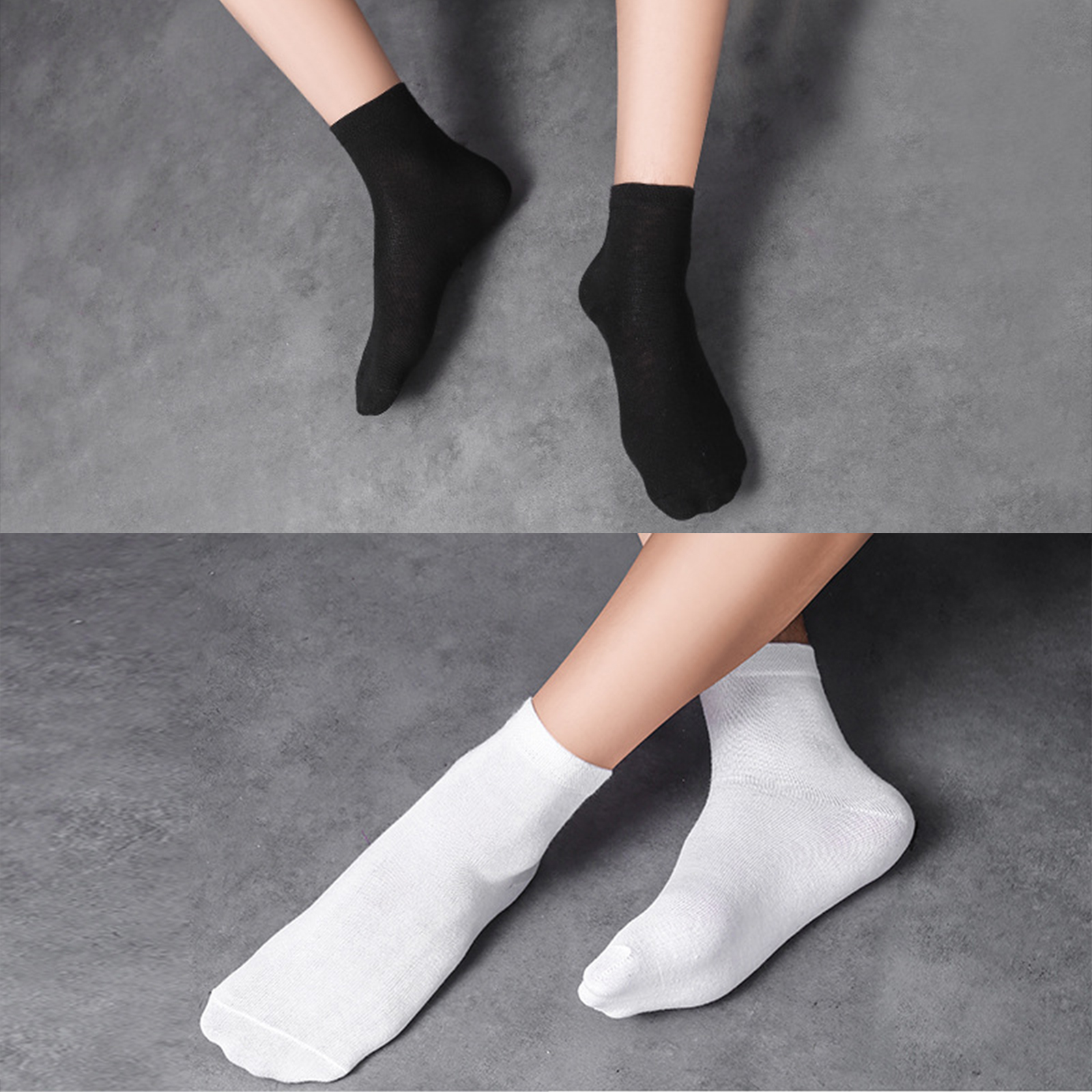 ถุงเท้าผู้ชาย เหนือข้อเท้า FreeSize สีพื้น 1คู่(2ข้าง) ถุงเท้าผ้าฝ้าย ระบายอากาศดี ลดกลิ่นอับ