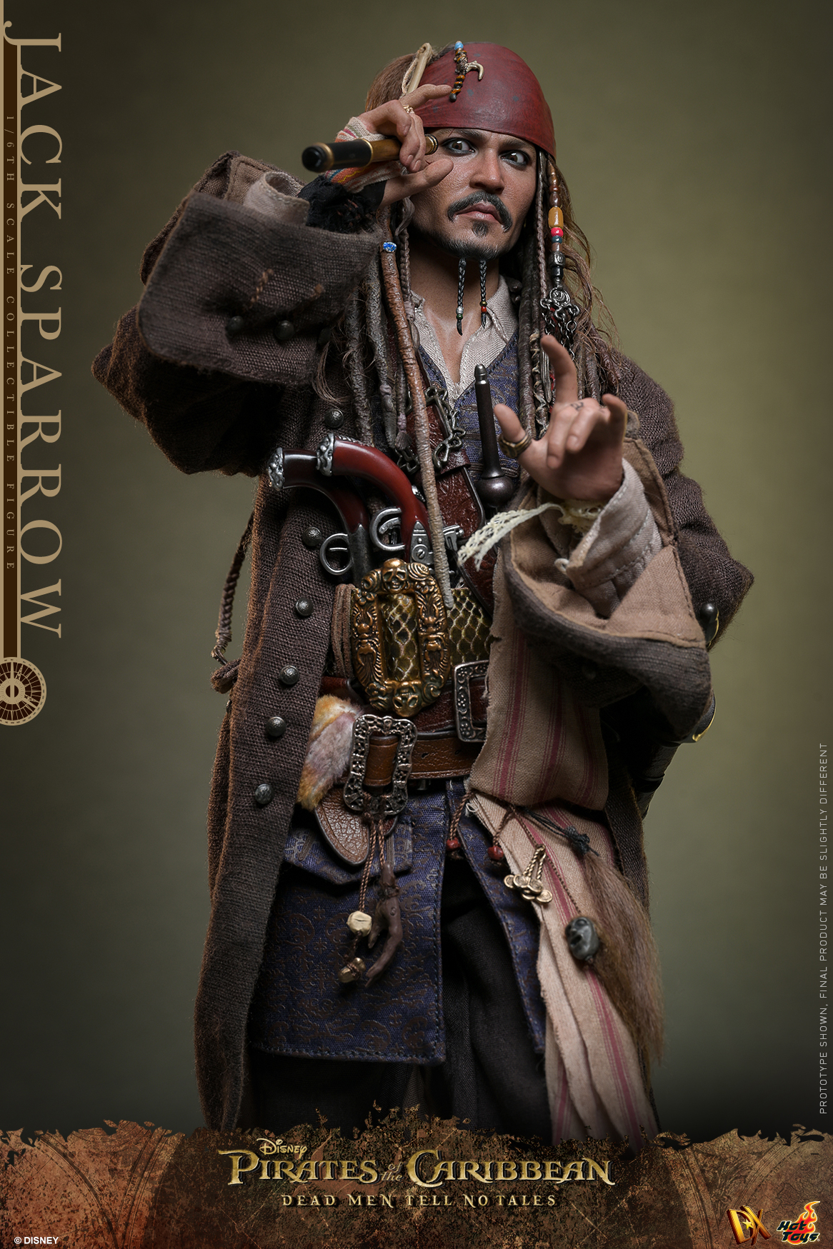 [พร้อมส่ง]Hot Toys 1/6 : Pirates of the Caribbean : Dead Men Tell No Tales - Jack Sparrow - DX38 : (Deluxe Version)(กล่องทะลุ)