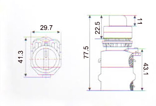 สวิตซ์บิด Selector Switch Knob switch 22MM LA38-11X2 LA38-11X22 switch button 2rd gear 22MM