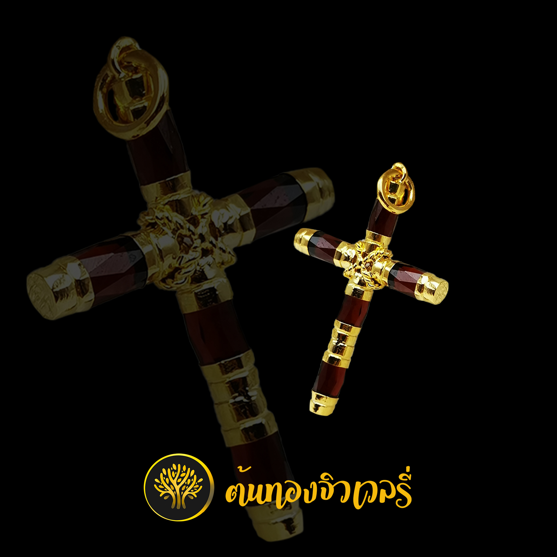 งานไม้กางเขน โกเมน เรียบๆเก๋ๆ สวยเนียนขนาดนี้ สั่งเราได้เลยนะครับ