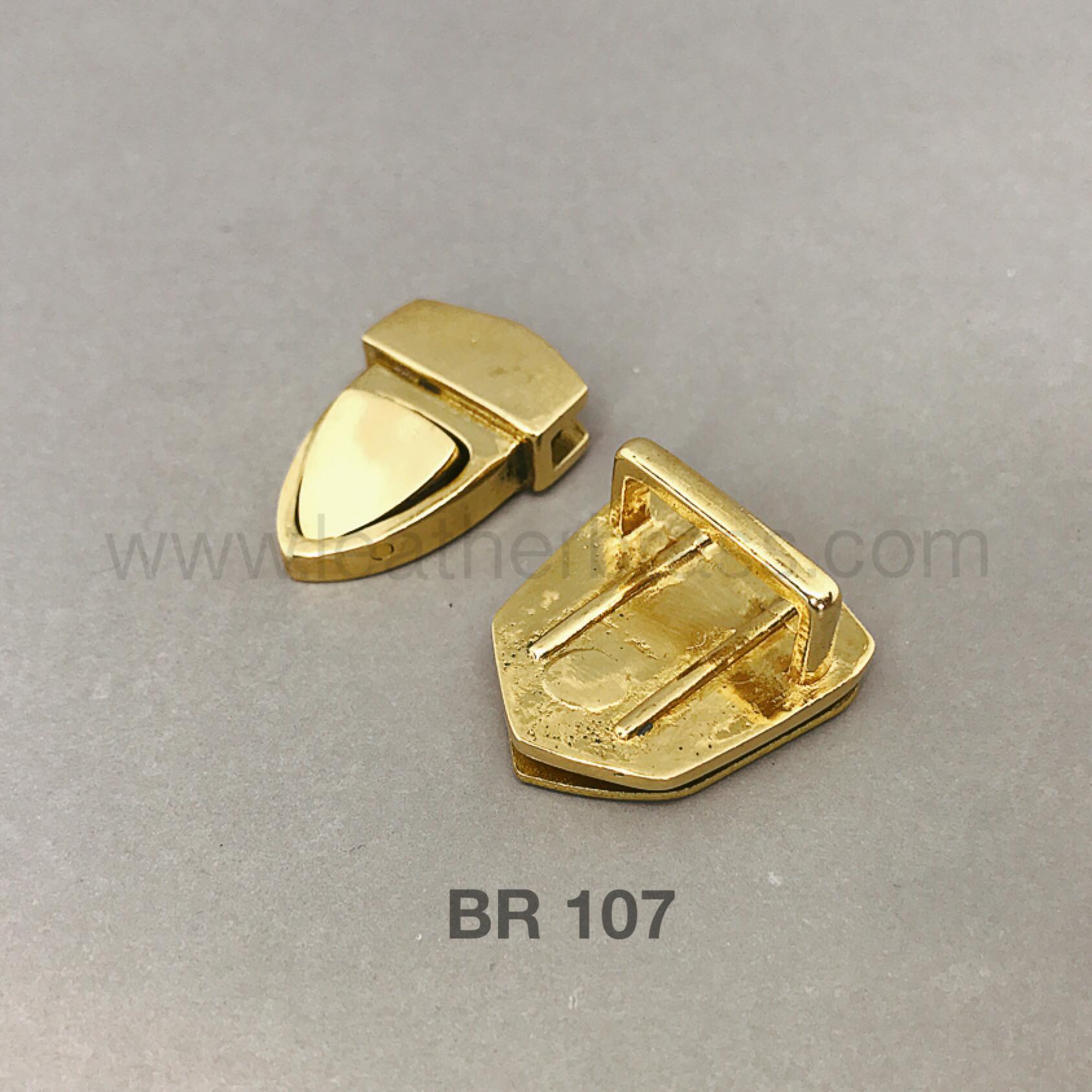 BR107 อะไหล่ล็อกกระเป๋า Classic อะไหล่กระเป๋าสะพาย อะไหล่ทองเหลืองแท้ leatherbrass**ราคาต่อชิ้น**