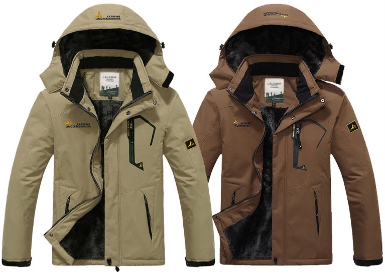 Outdoor Jacket เสื้อกันหนาวผู้ชาย ลุยหิมะติดลบ ซับขนนุ่ม ฮู้ดถอดได้ - 10163