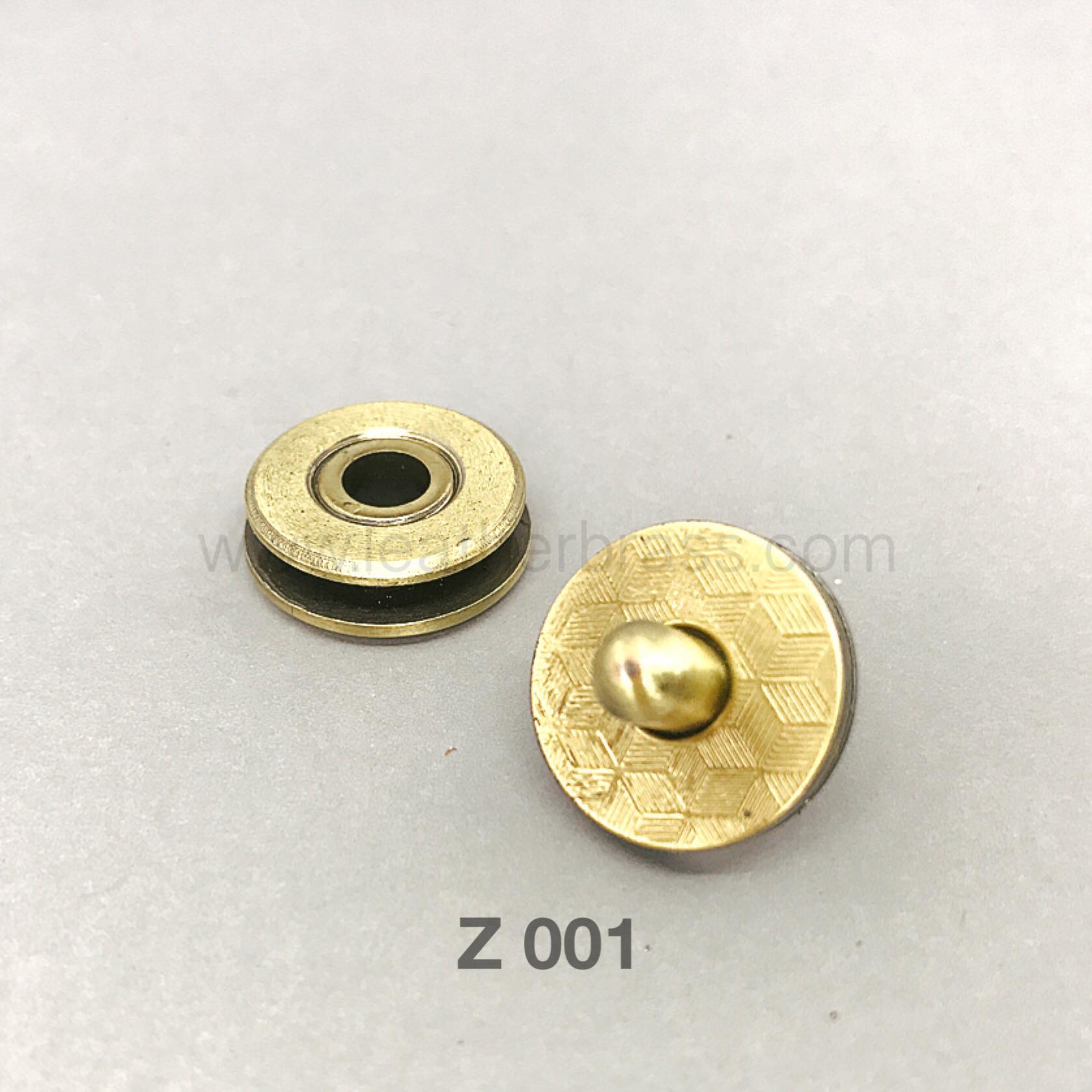 Z001 ตัวล็อกกระเป๋าแบบแม่เหล็ก ล็อคแม่เหล็ก Korea อุปกรณ์งานหนัง อะไหล่กระเป๋า leatherbrass**ราคาต่อชิ้น**