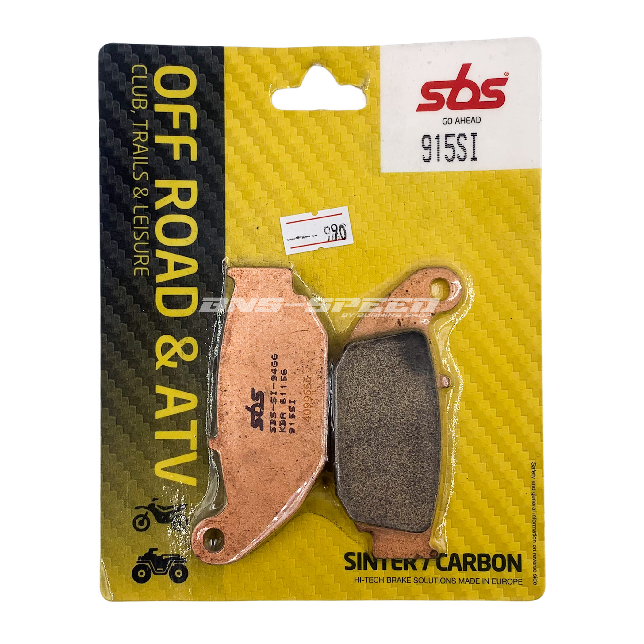 ผ้าเบรค SBS 915SI brake pads CRF250L/M/RALLY 12-20, CRF300L/Rally 21