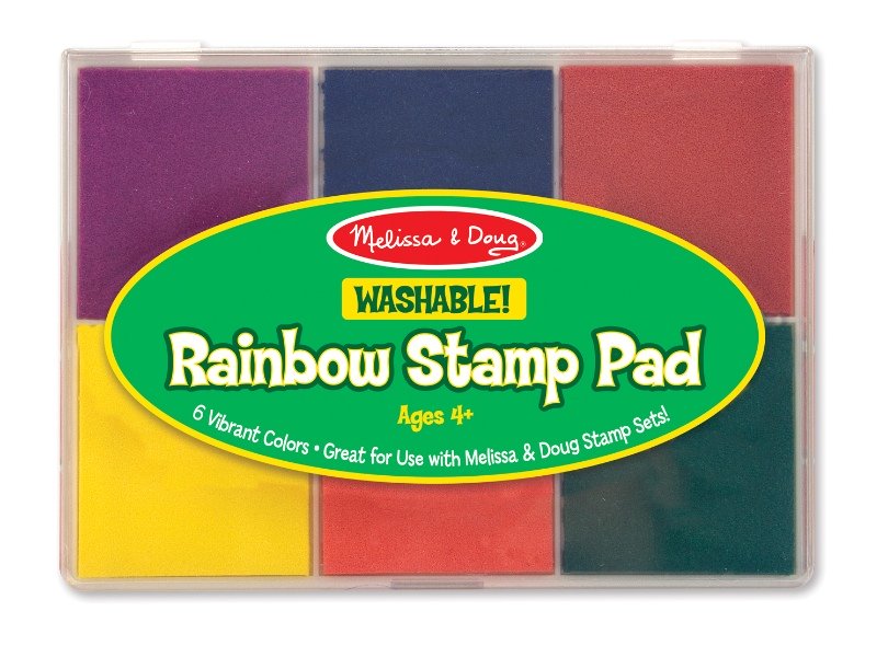 แท่นหมึกแสต้มป์ปลอดสารพิษสีรุ้ง 6 สี ซักล้างออกได้ ปลอดภัยกับเด็ก Rainbow Stamp Pad Melissa&Doug,ของเล่นเสริมพัฒนาการ,ของเล่น