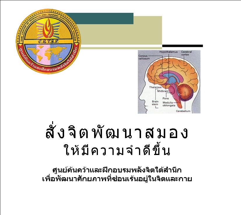 ซีดีสั่งจิตพัฒนาสมองให้มีความจำดีขึ้น