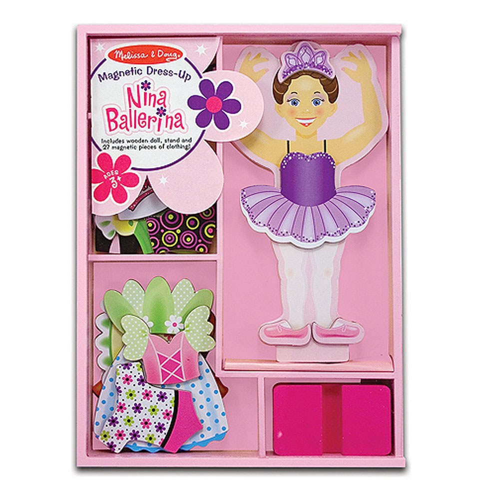 ชุดเล่นแต่งตัวแบบแม่เหล็ก มาพร้อมฐานตั้ง และตุ๊กตา 1 ตัว Magnetic Dress Up Nina Melissa&Doug, ของเล่นเสริมพัฒนาการ, ของเล่น