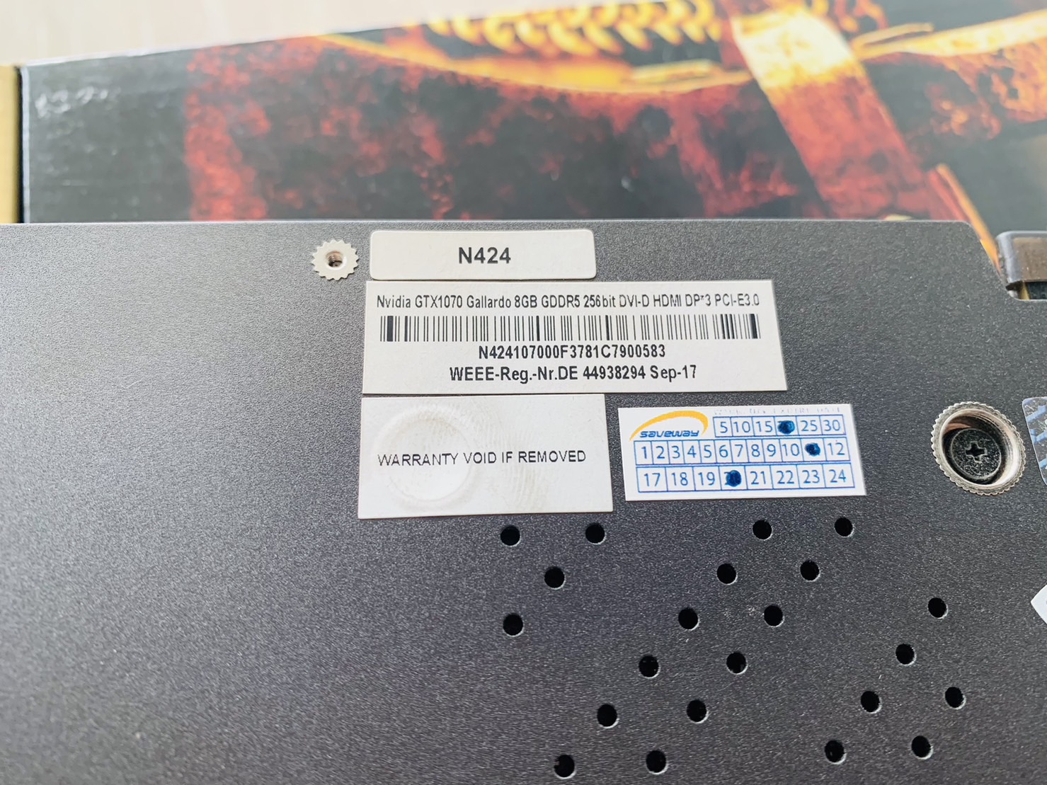 การ์ดจอ Manli Gallardo GTX 1070 8GB DDR5