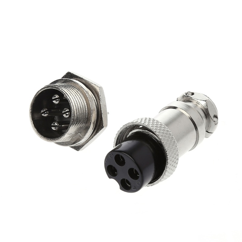 ปลั๊กเหล็ก GX16 - 4 PIN Male & Female - Connectors Socket Aviation Plug