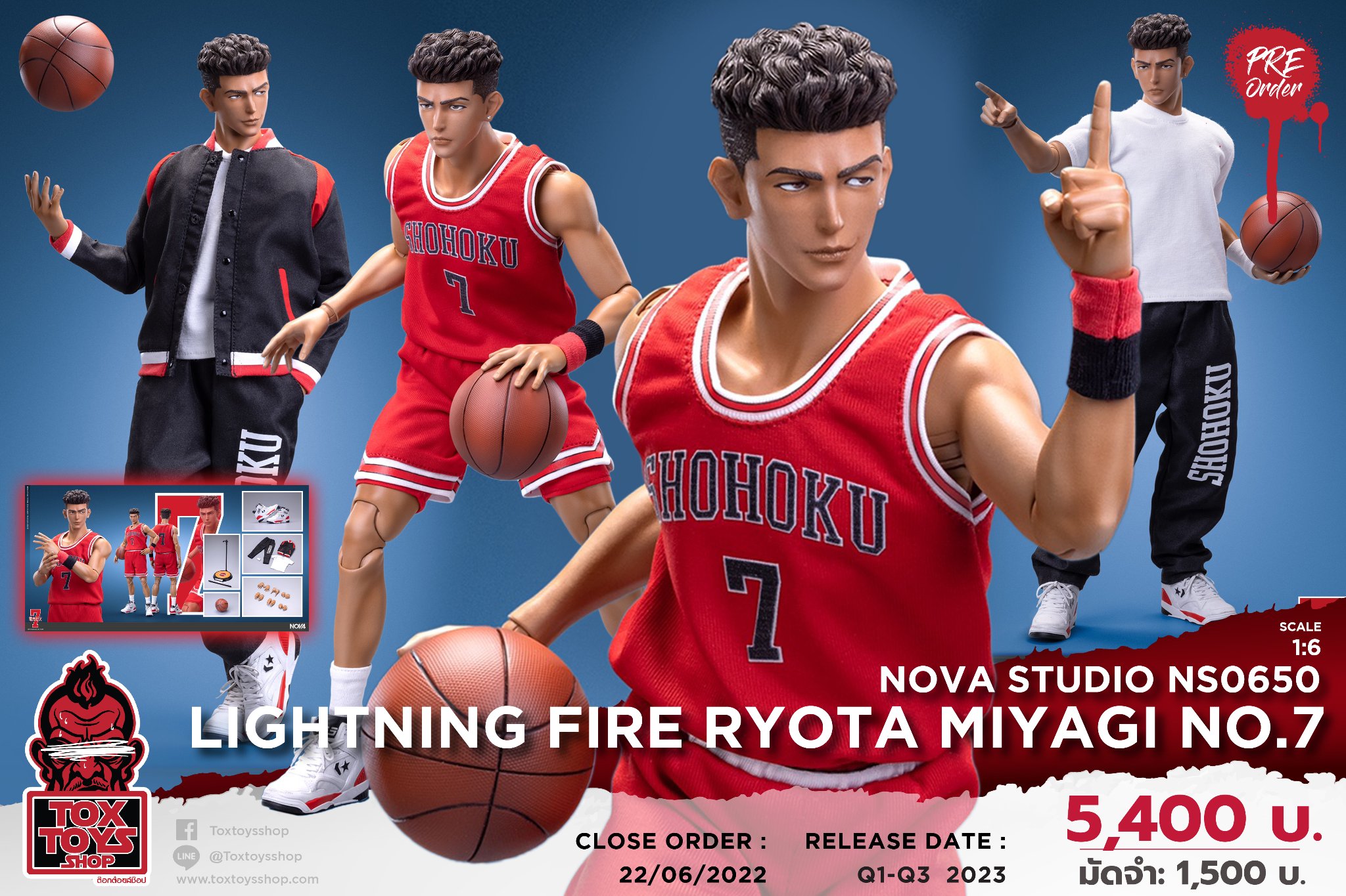 [สั่งจอง]NOVA Studio NS0650 1/6 : No.7 Basketball Player Lightning Fire Ryota Miyagi 7