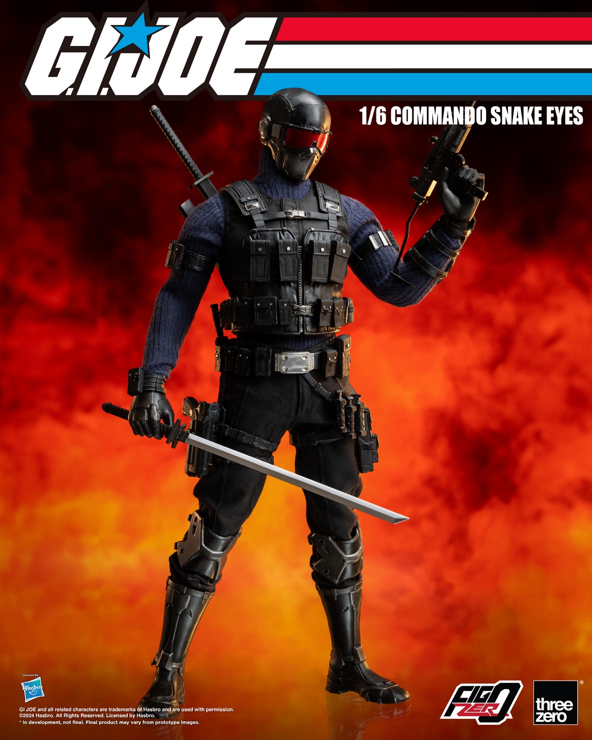 [สั่งจอง] Threezero 3Z05500W0 1/6 : G.I. Joe FigZero - Commando Snake Eyes