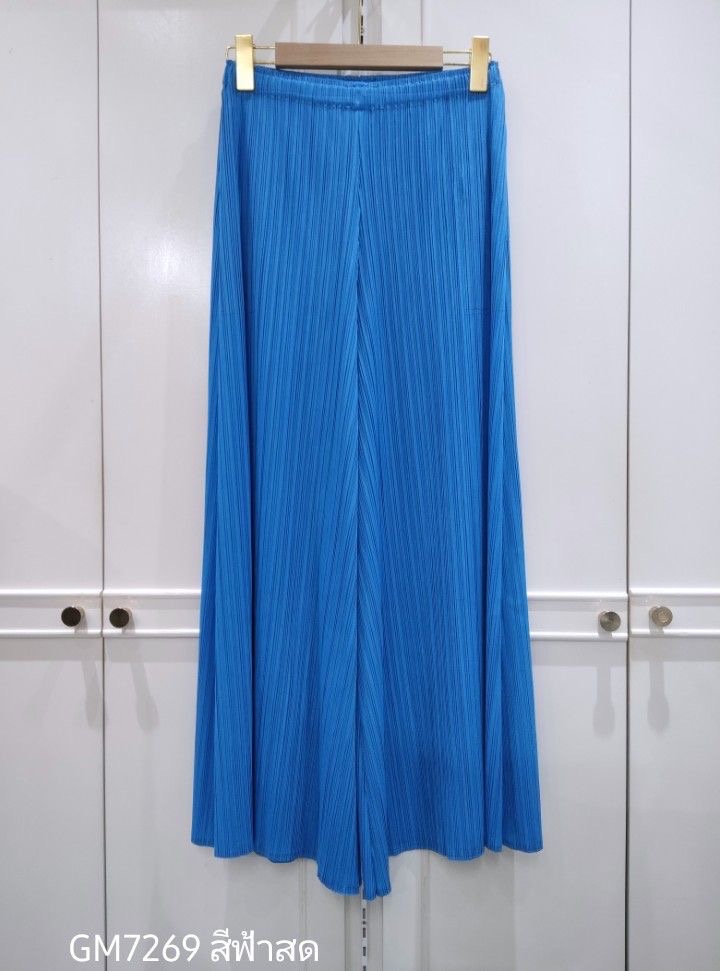 ยาว 36.5 นิ้ว 2MUAY รุ่น GM7269 กางเกงอัดพลีท WIDE LEG PLEATED PANTS 15 สี FREE SIZE