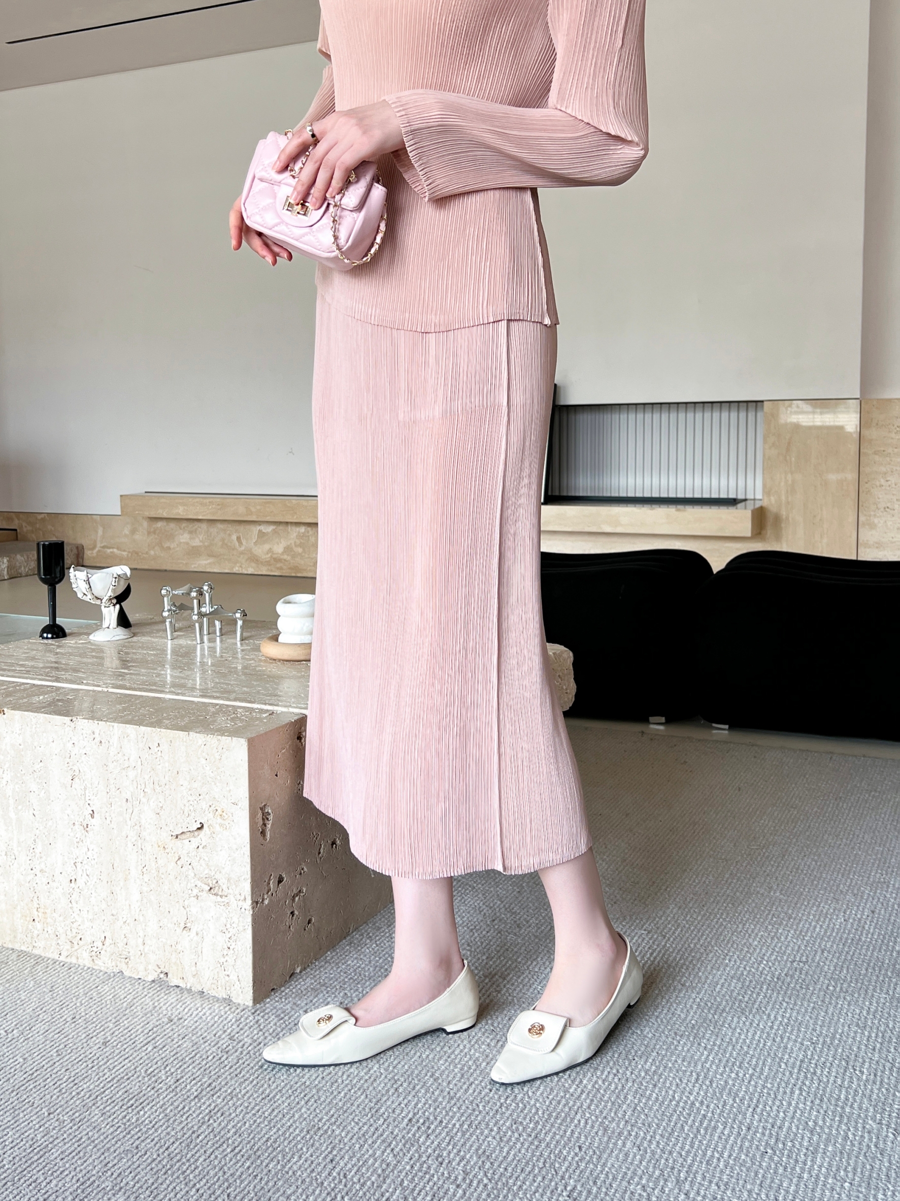 ปรับราคาลง20%!! ยาว 33นิ้ว! 2MUAY รุ่น GJO11044 กระโปรงพลีทผ้าแมตต์ PRNCIL PLEATED SKIRT 10 สี FREE SIZE