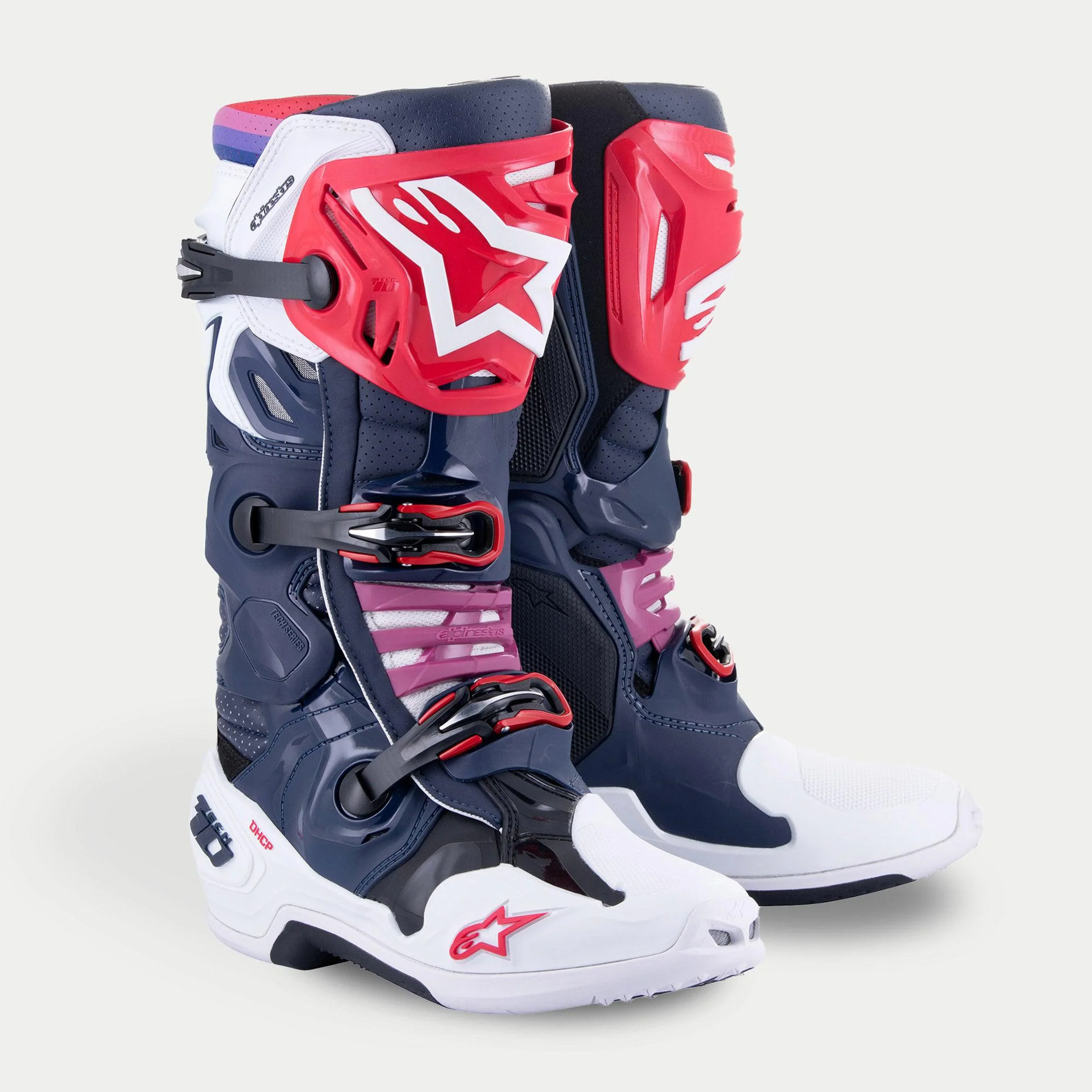 รองเท้า Alpinestars Tech 10 Supervented Boot - Night Navy/White/Rainbow