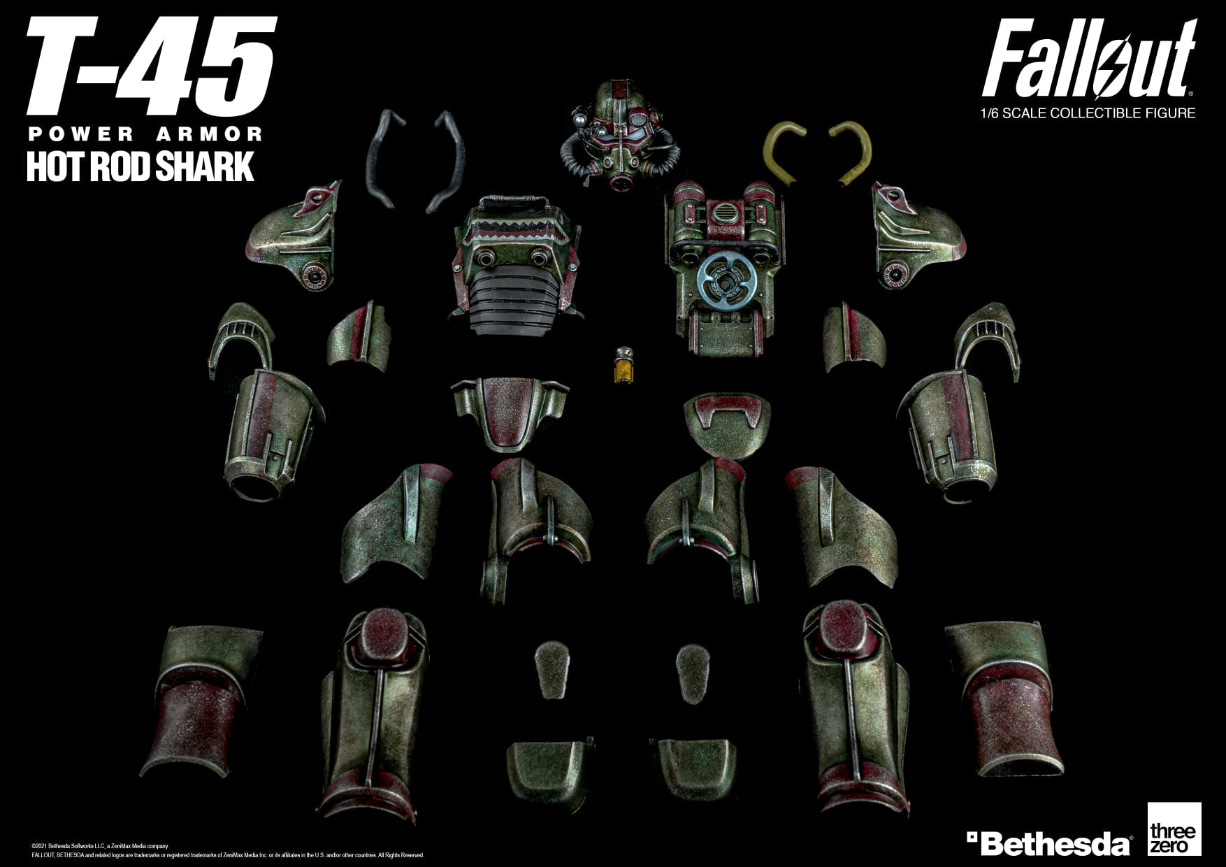 [สั่งจอง]threeZero x Fall out 1/6 : T‐45 Hot Rod Shark Armor Pack