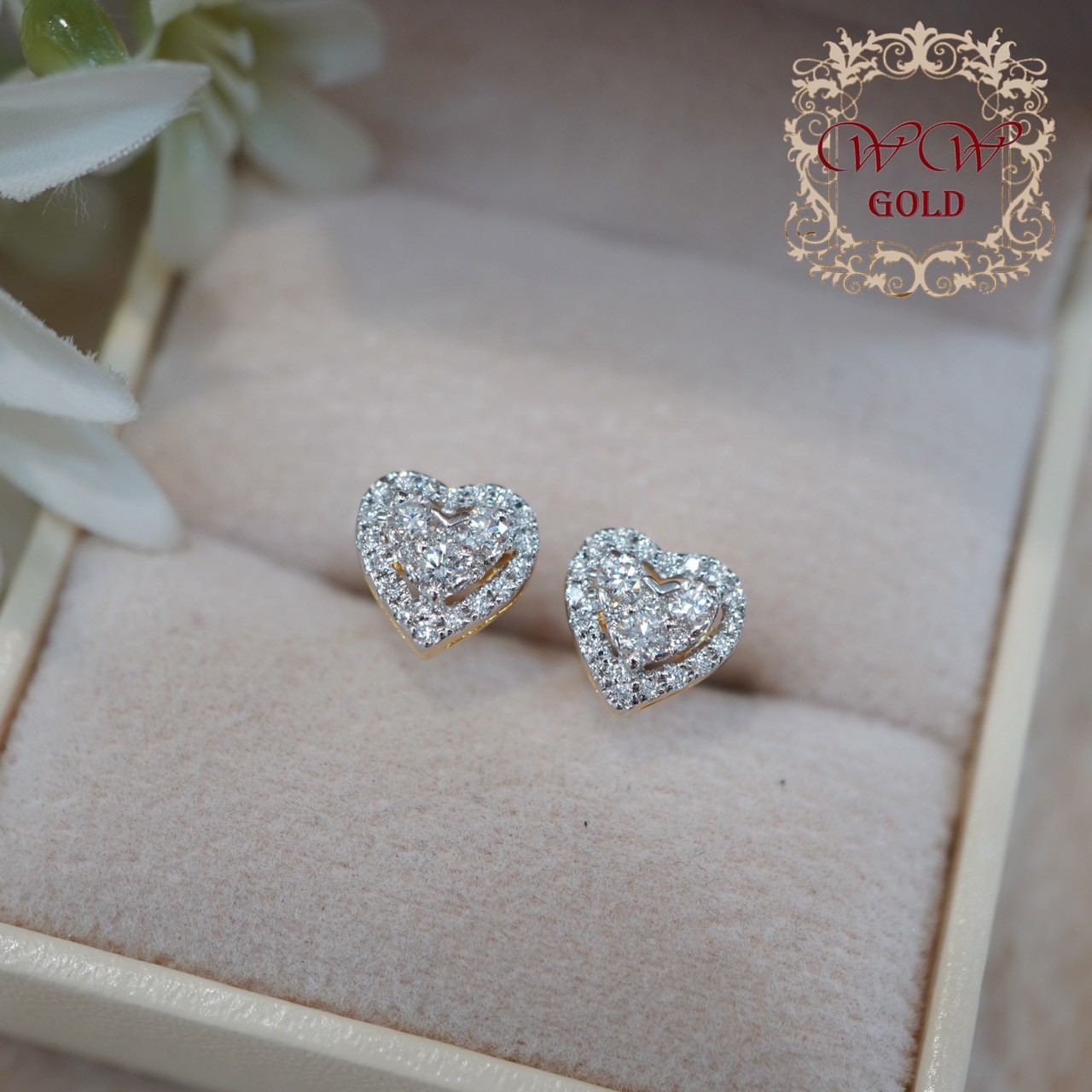 ต่างหูห้วใจซ้อน^^