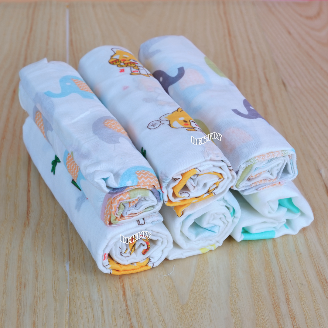 Litelhome ผ้าอ้อมเด็ก ผ้าอ้อมสาลู 28 นิ้ว 12 ผืน