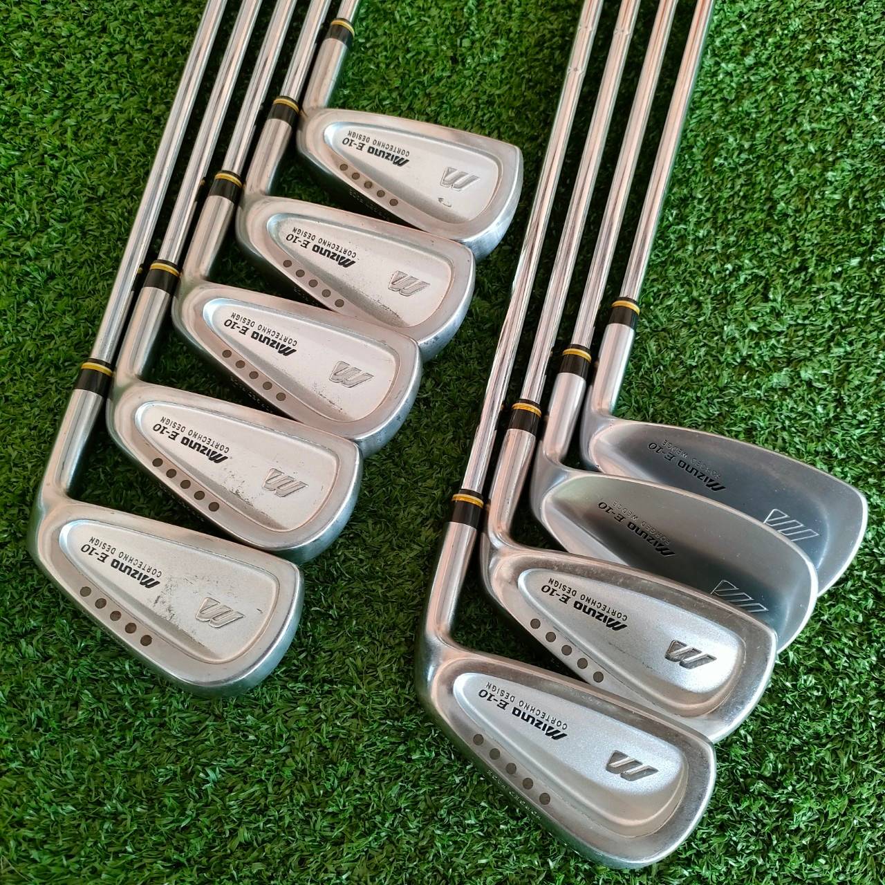 ชุดเหล็ก MIZUNO E-10 CORTECHNO DESIGN มีเหล็ก 4-9 เเละ PW SW FW ก้าน N.S.PRO 950 GH ก้านพรีเมี่ยม ก้านเหล็กเบา 95 กรัม ไม้กอล์ฟมือสอง ของแท้ BY NakaraLuxurious