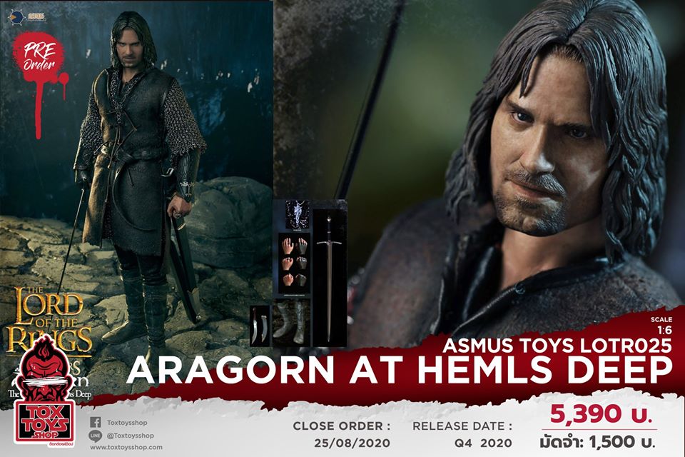 [สั่งจอง]Asmus Toys LOTR025 1/6 The Lord of the Rings Series: Aragorn at Hemls Deep