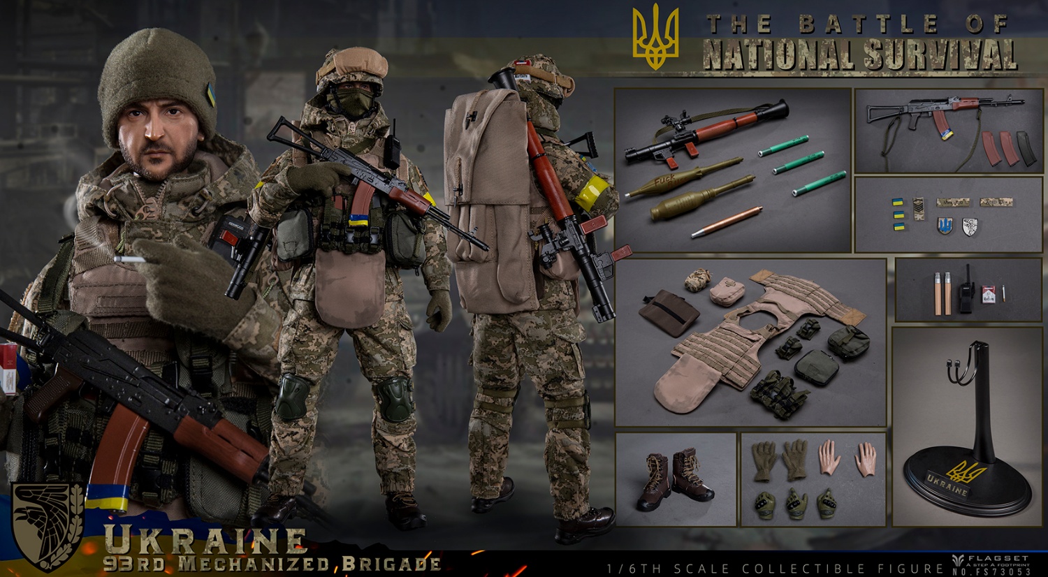 [พร้อมส่ง] FLAGSET FS-73053 1/6 : Ukraine 93rd Mechanized Brigade - Anti tank gunner