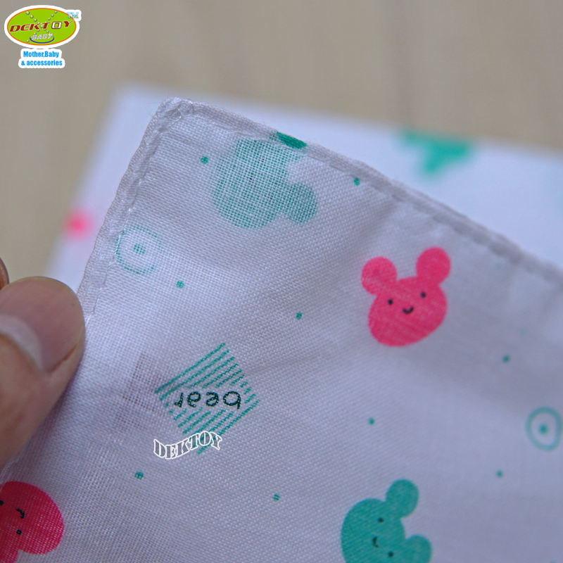 Gold Baby ผ้าอ้อมสาลู 2 ชั้นเกรดA ลายหัวหมี Bear 12 ผืน