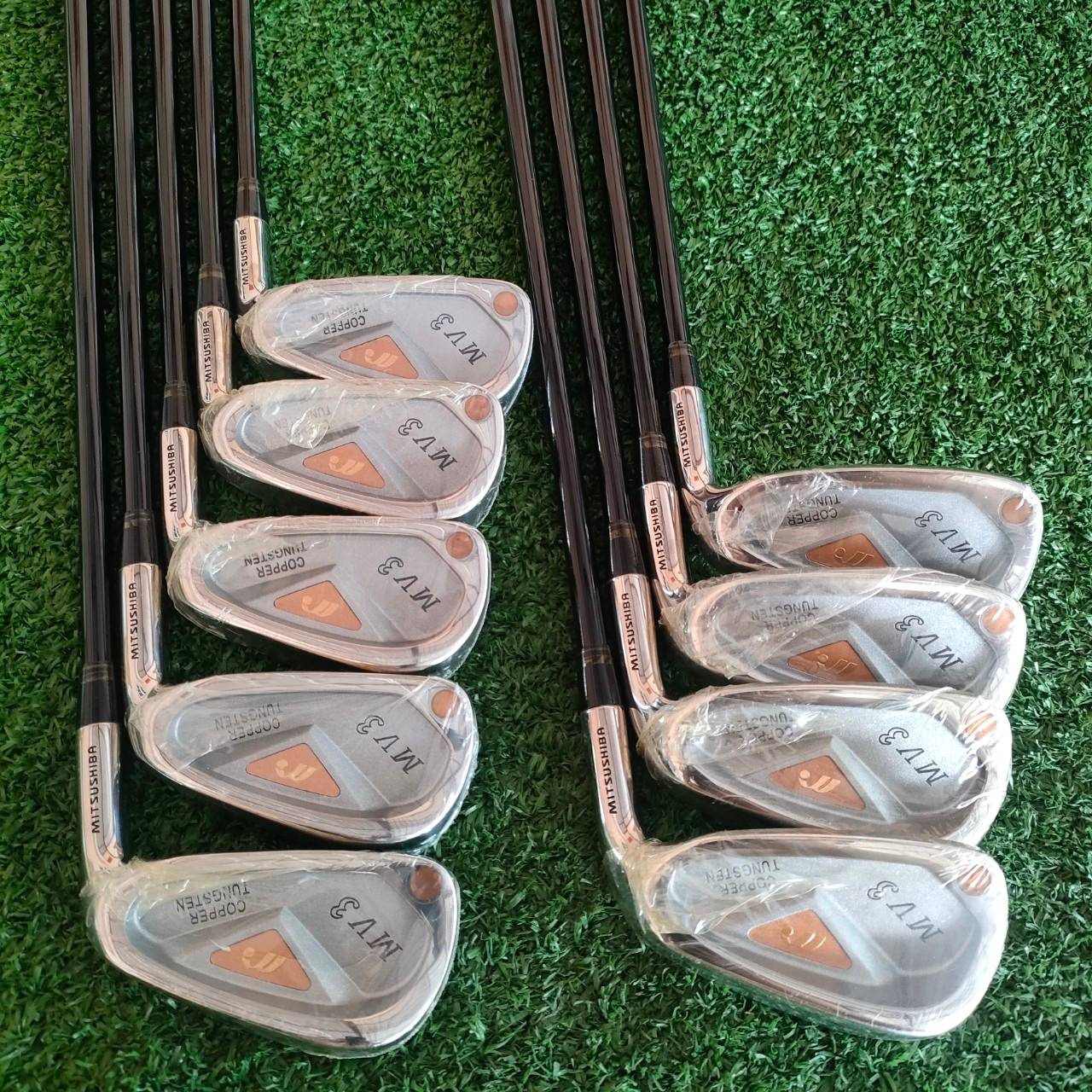 ชุดเหล็ก MITSUSHIBA MV3 COPPER TUNGSTEN ของใหม่!! มีเหล็ก 3-9 เเละ PW SW ก้าน TORQUE CONTROL FLEX R สุดยอดชุดเหล็กที่ถ่วงไว้ซึ่ง วัสดุทองแดงและทังสเตนในจุดต่างๆ มือหนึ่ง ของแท้ BY NakaraLuxurious